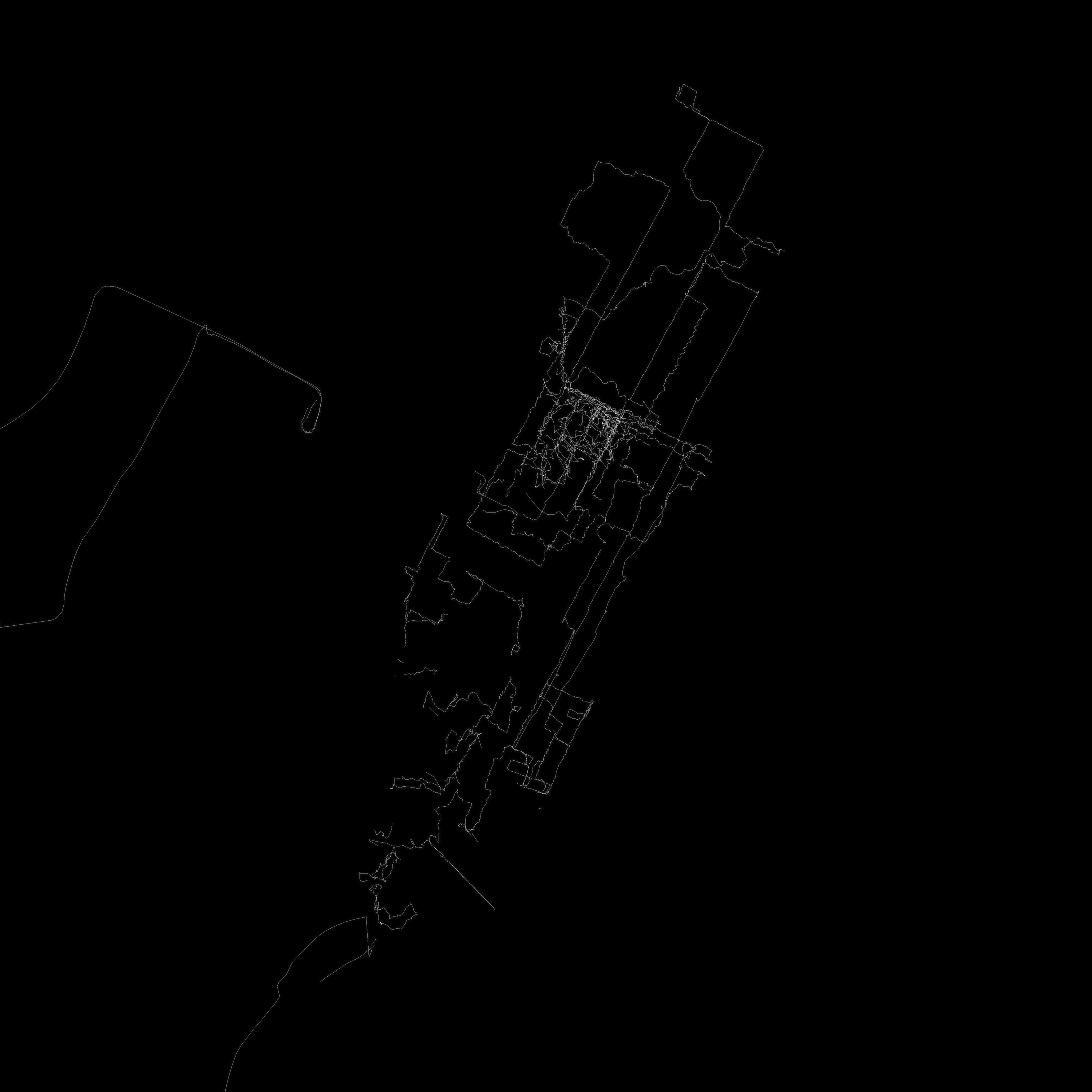 GPS-Drawing of New York City, NY, USA